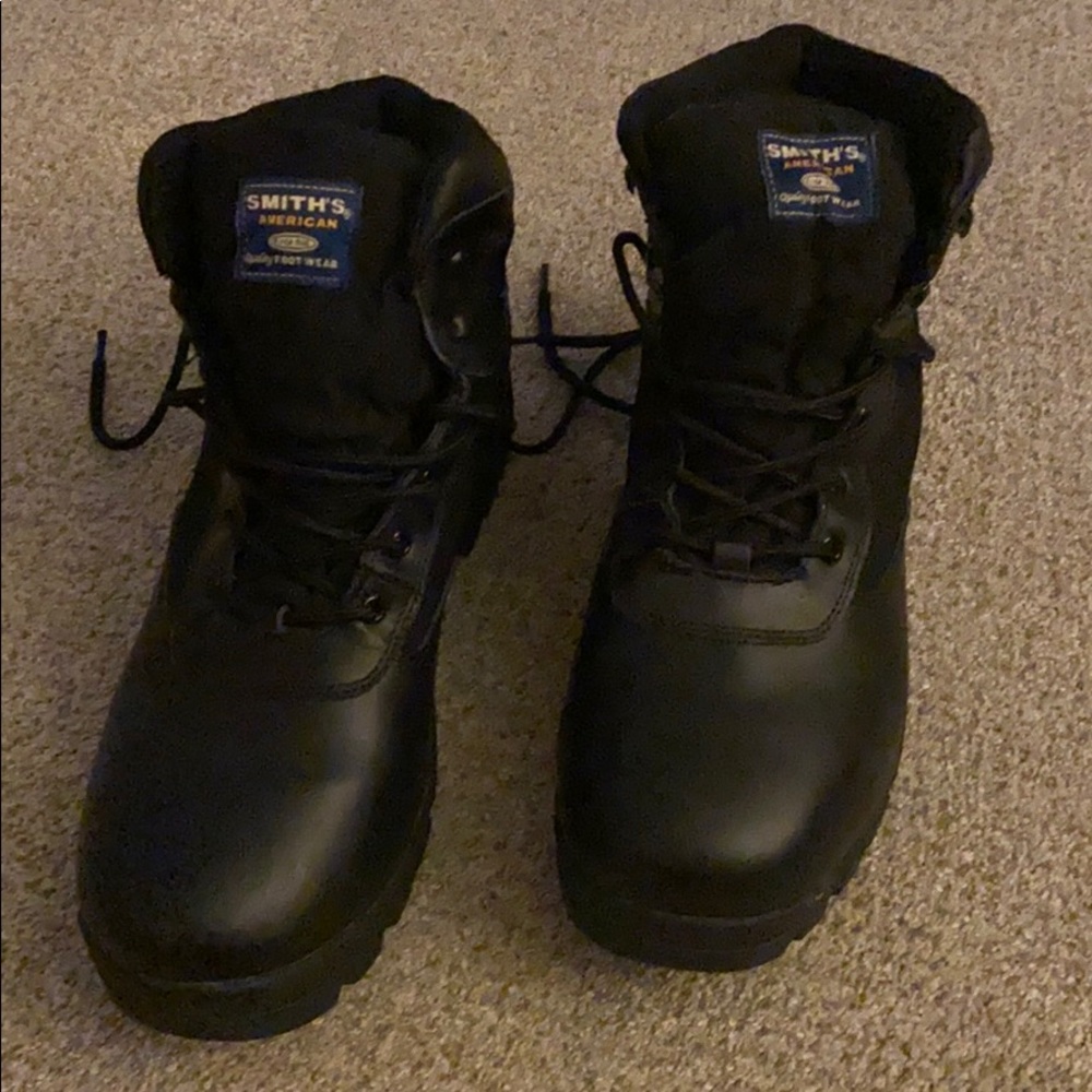 Black work boots